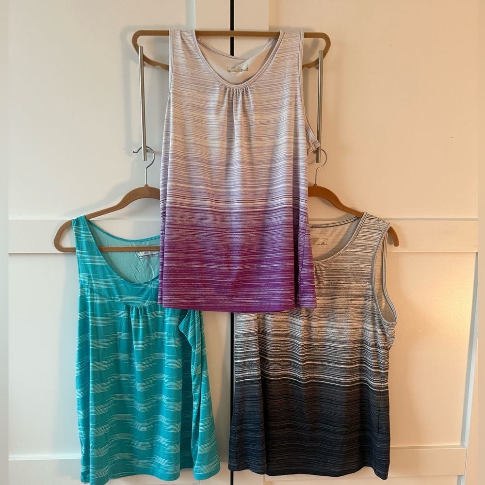 Columbia Women's Tank Tops - Blue, Grey  and Purple